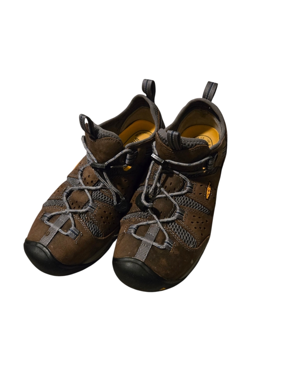 NWOT KEEN Brown & Gray Men's Lace-Lock Composote Toe Athletic Woek Shoes SIZE 9 - Picture 4 of 8